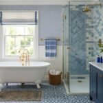 Blue and White Bathroom