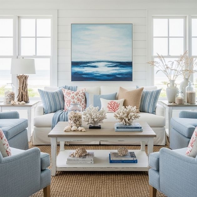 Coastal Chic Comfort Living Room