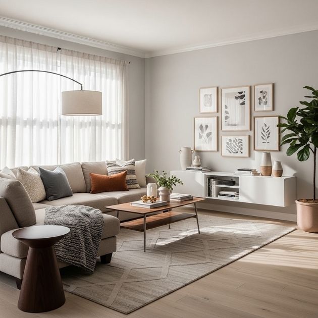 Cozy Contemporary Charm Living Room