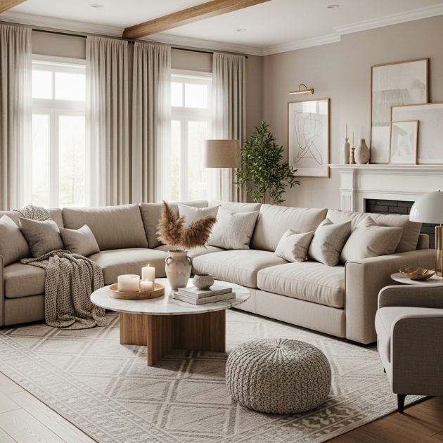 Cozy Contemporary Haven Living Room
