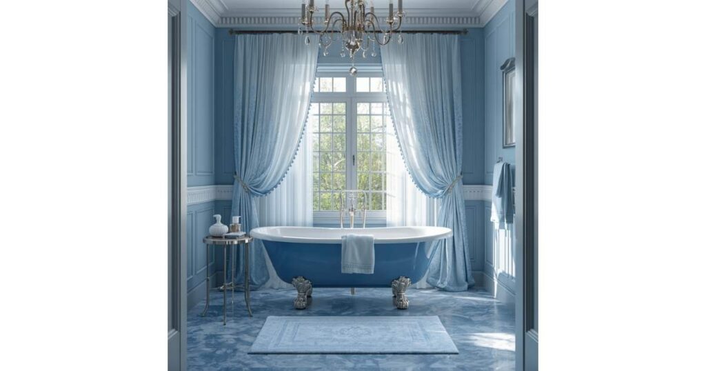 Dreamy Blue Serenity Blue and White Bathroom
