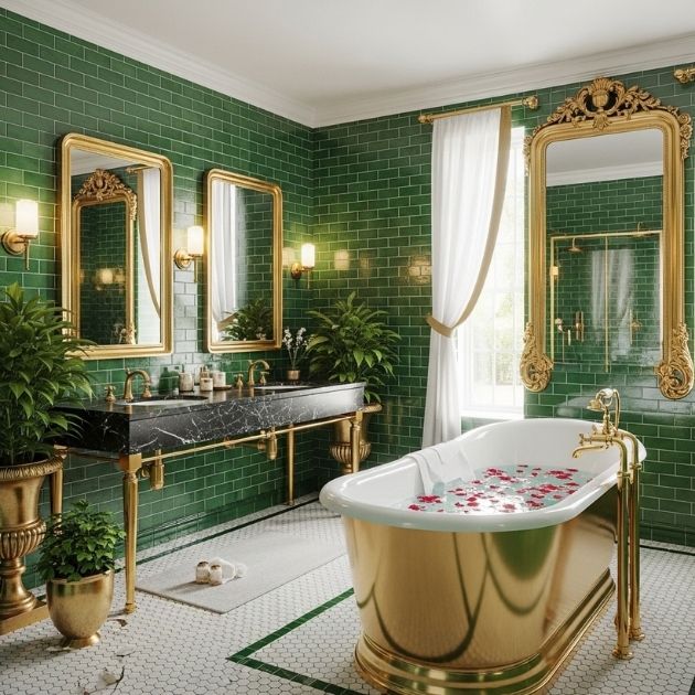 Gilded Green Serenity Bathroom