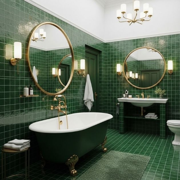 Glamorous Green Bath