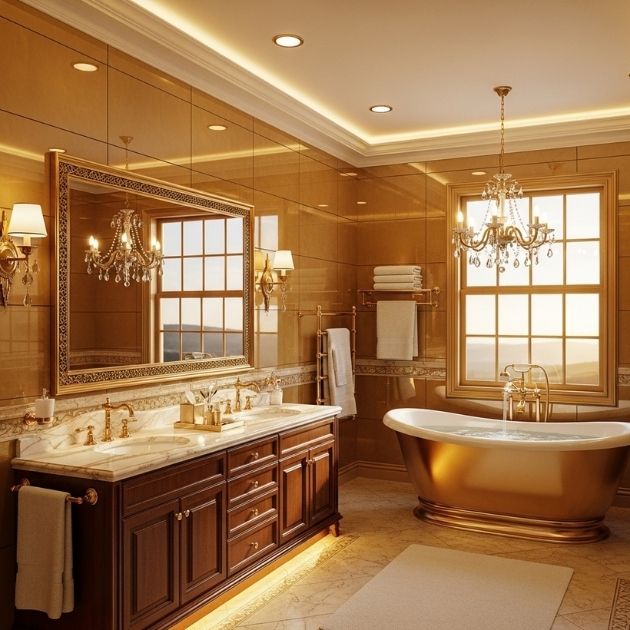 Golden Glow Bathroom