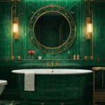 Green and Gold Bathroom
