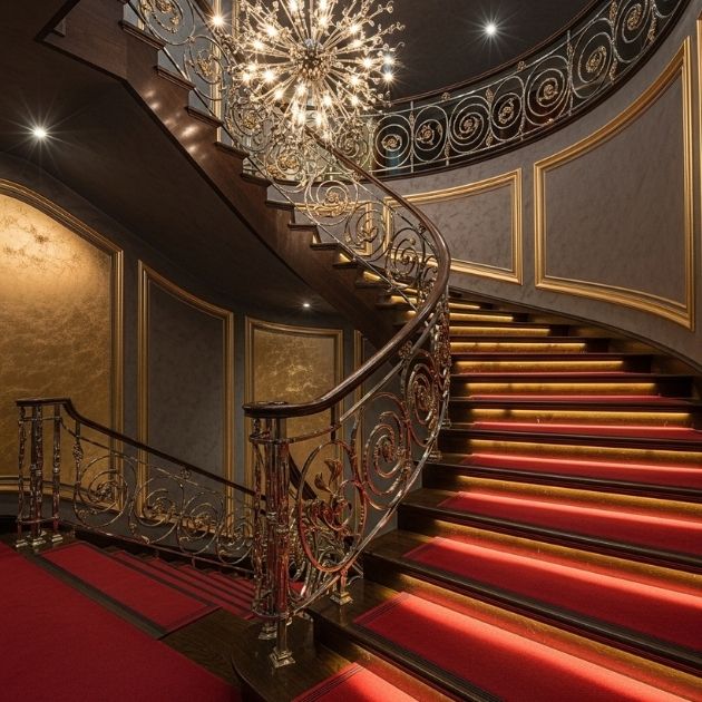 Highlight with Metallic Touches Stairs
