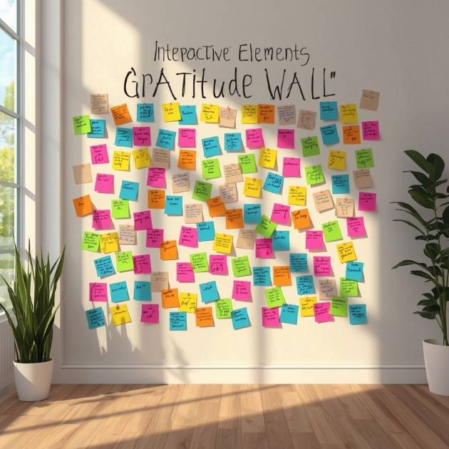 Interactive Elements Gratitude Wall