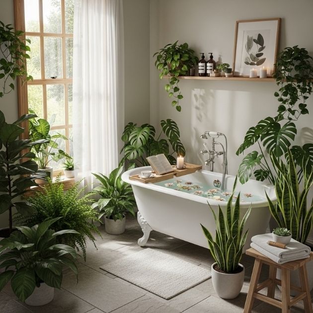 Leafy Green Tranquility Bathroom