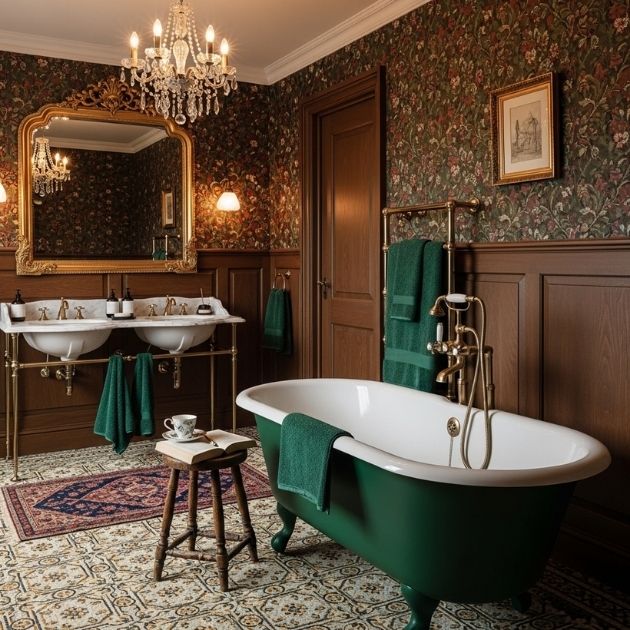 Luxe Vintage Vibes Bathroom