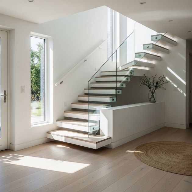 Maximize Light with White Staircases