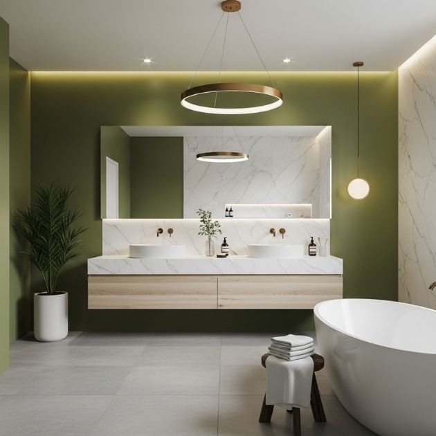 Modern Green Chic Bathroom