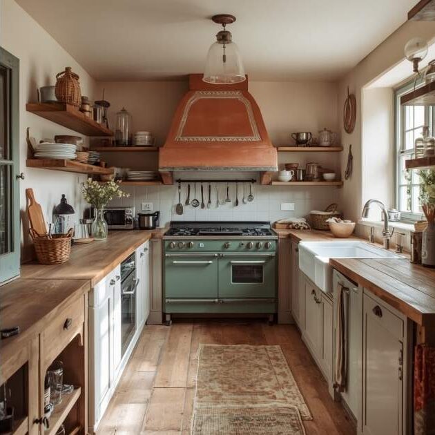 Rustic Terracotta & Sage Haven Kitchen