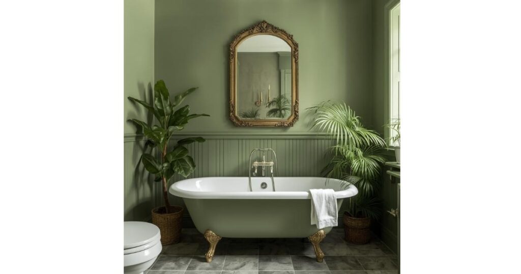 Sage Green Statement Bathroom