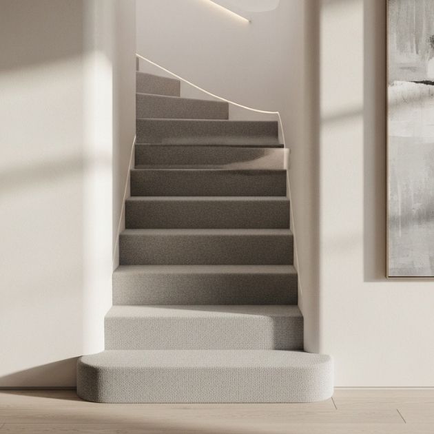 Soft Touch with Grey Upholstered Steps