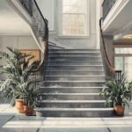 Stylish Grey and White Staircase