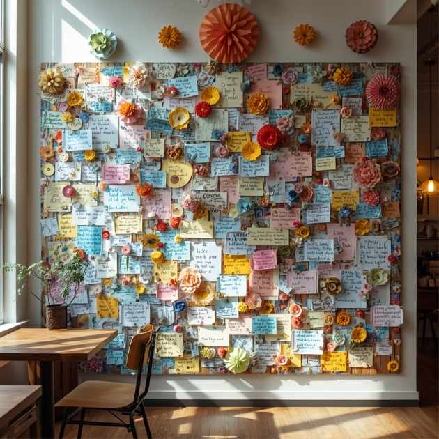 Themed Gratitude Displays Wall