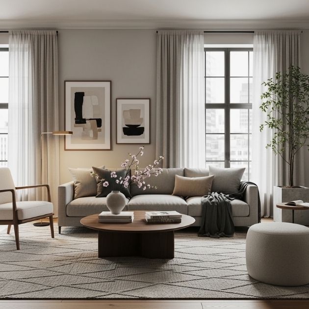 Understated Urban Elegance Living Room