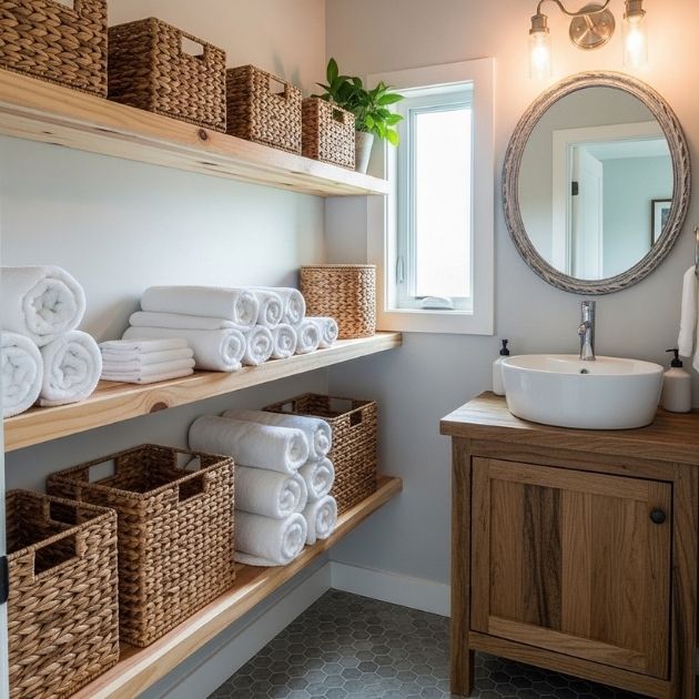 Add Open Shelves Instead of Bulk Cabinets