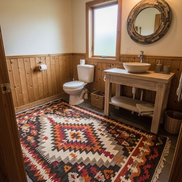 Add a Patterned Rug for Cozy Texture
