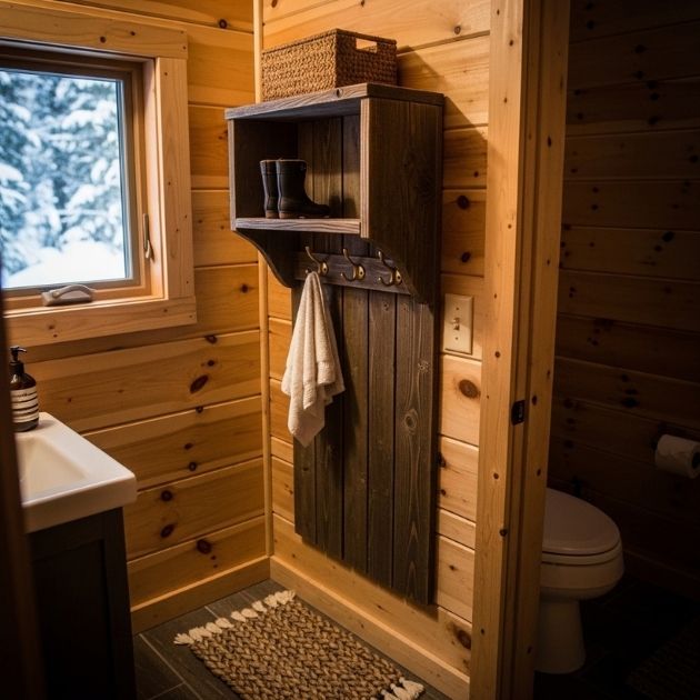 Add a Small Cabin Mudroom Touch