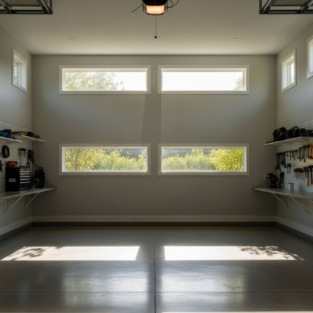 Bring warmth and light into your garage with strategic window placement