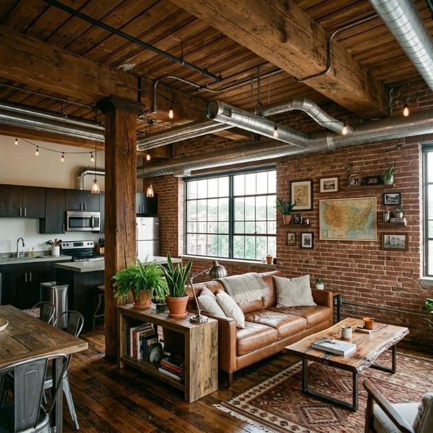 Contrast with Wood and Brick