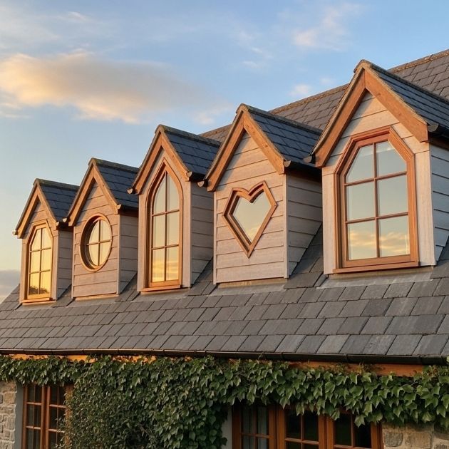 Dormers with Unique Window Shapes