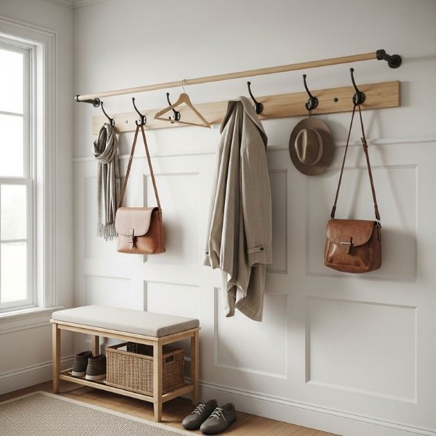 Entryway Coat-and-Bag Rack