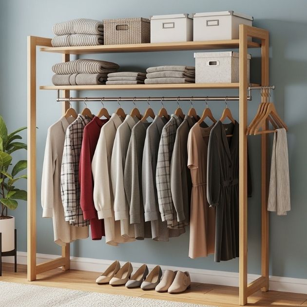 Floating Shelf With Under-Bar Rack