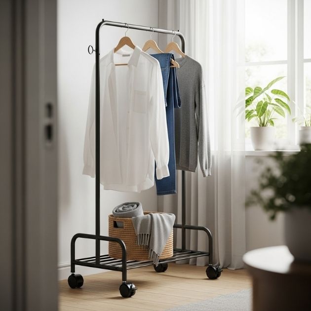 Simple Rolling Garment Rack