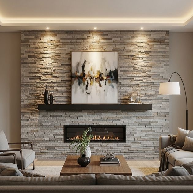 Sophisticate your space with stone veneer panels that exude elegance