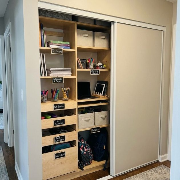 Transform a Closet into a Storage Hub