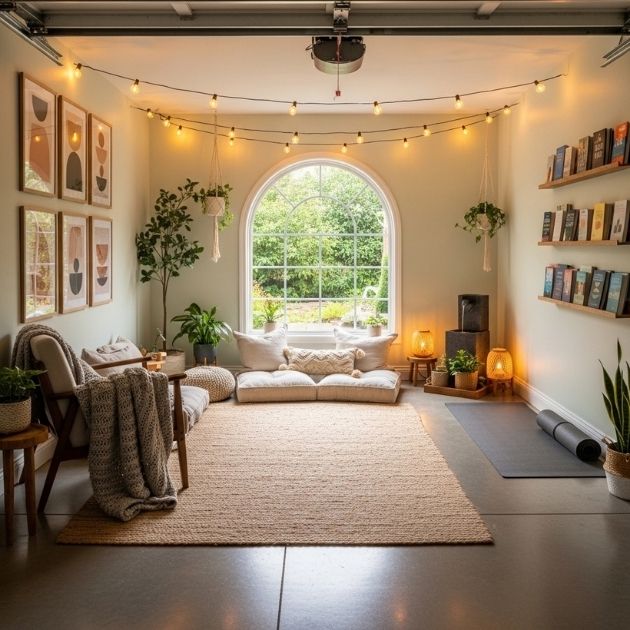 Turn your garage into a peaceful sanctuary with thoughtful design.
