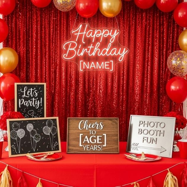 red party setup