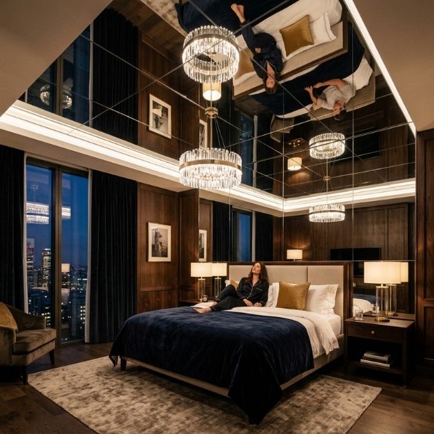 Create Drama with Mirrored Ceilings