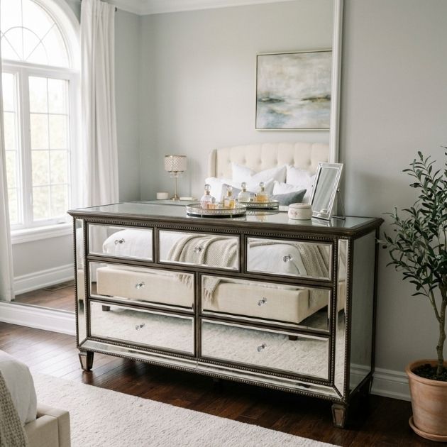 Elevate with a Mirrored Dresser