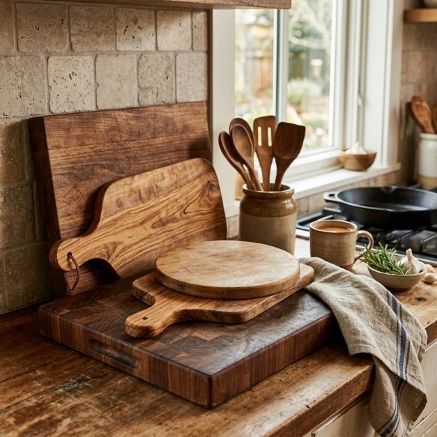 Layered Cutting Board Display