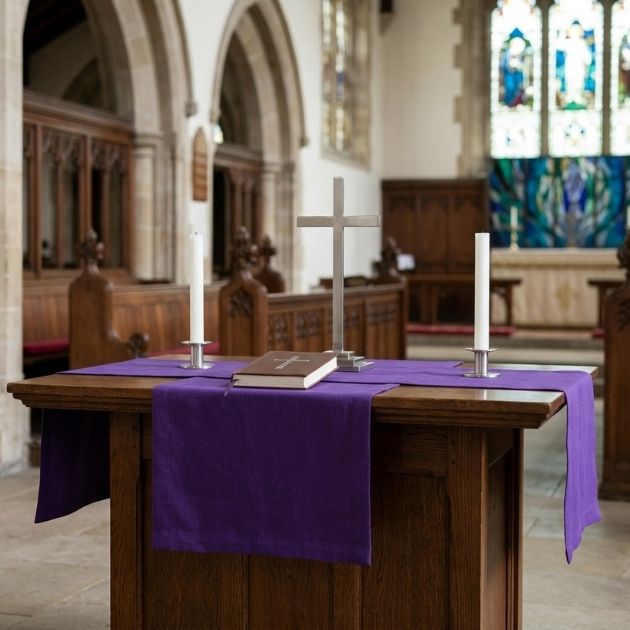 Minimalist Table Runner in Purple
