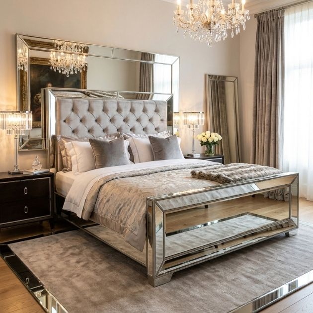 Mirrored Bed Frames for a Luxurious Look