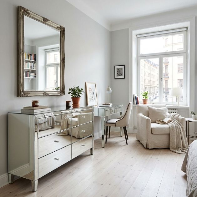 Mirrored Furniture for Compact Spaces
