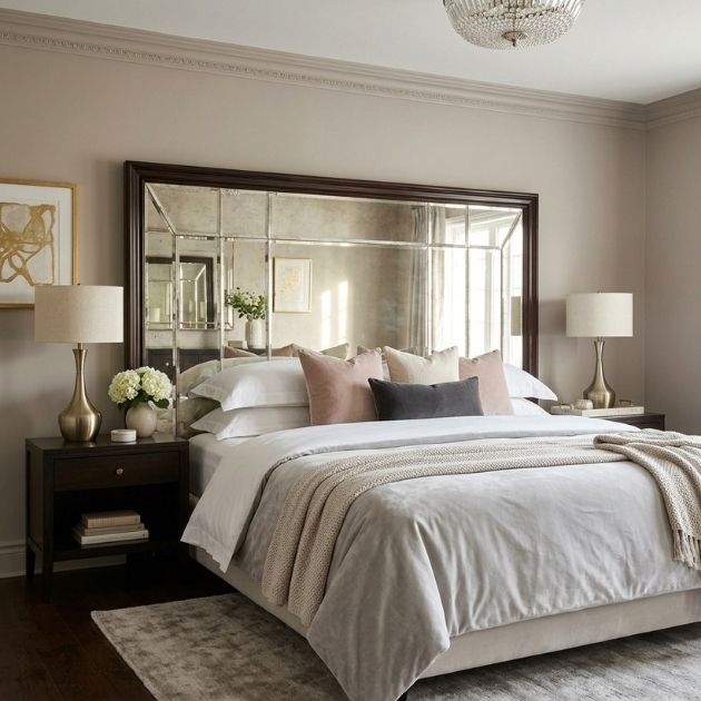 Mirrored Headboards for Opulent Sleep
