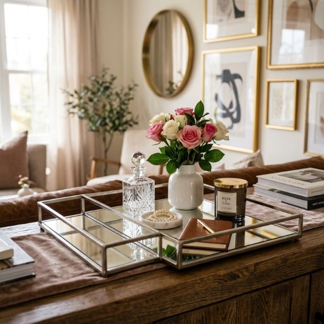 Mirrored Trays for Stylish Organization