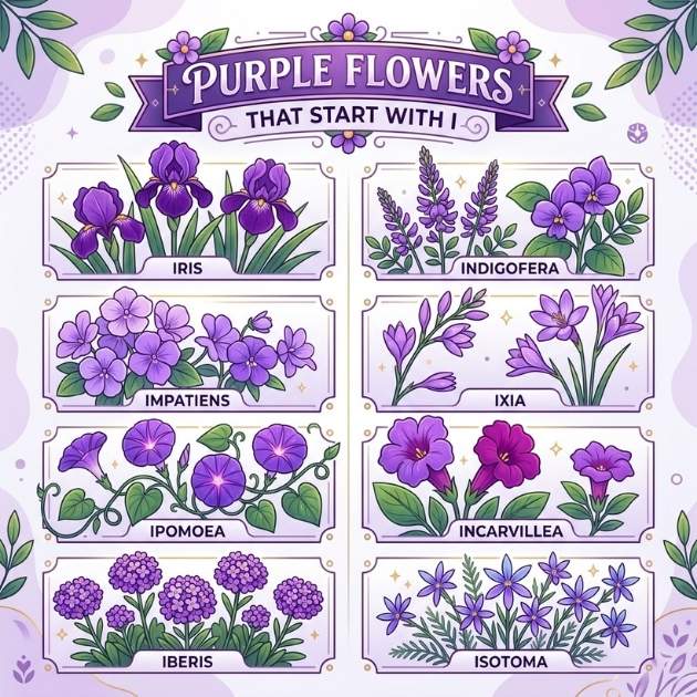 Purple Flowers That Start With I