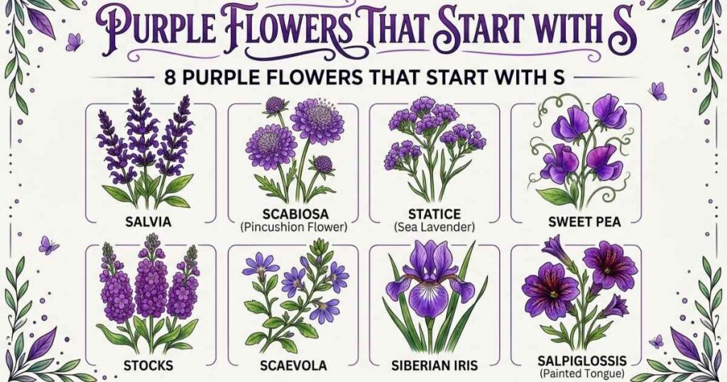Purple Flowers That Start With S
