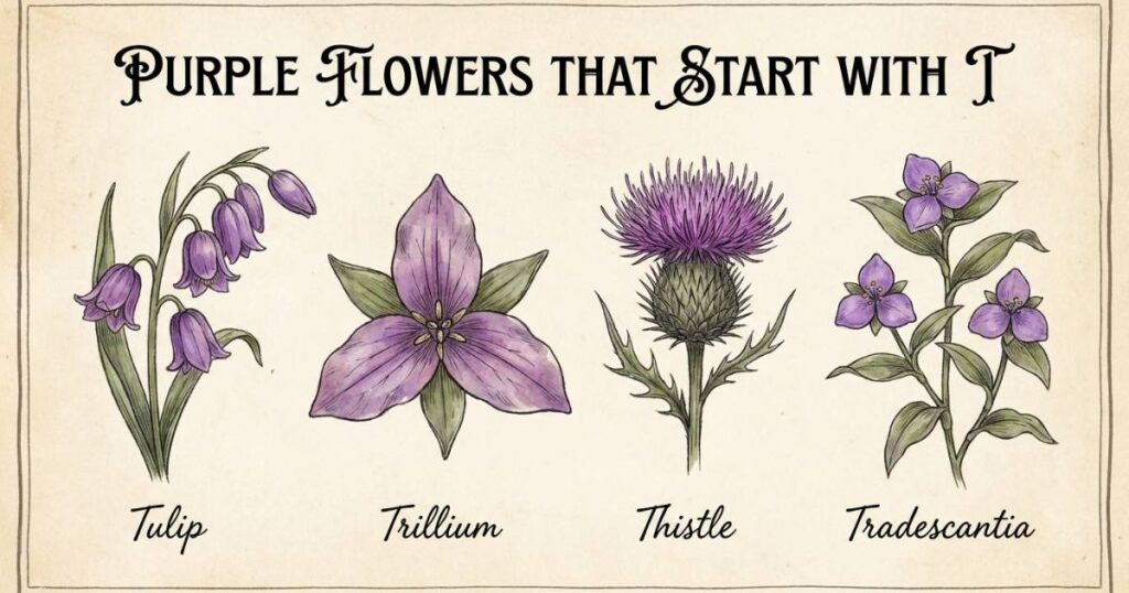 Purple Flowers That Start With T