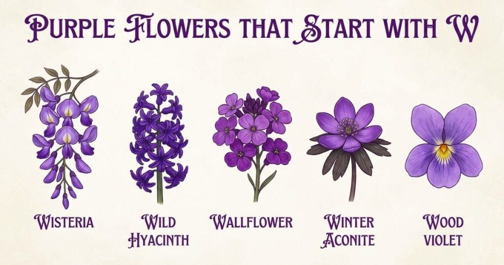 Purple Flowers That Start With W
