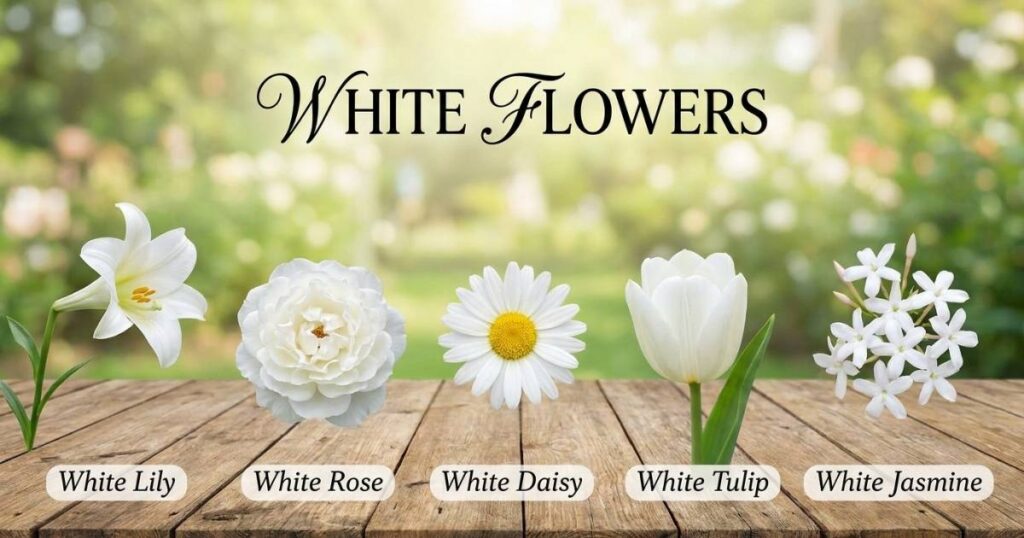White Y Flowers