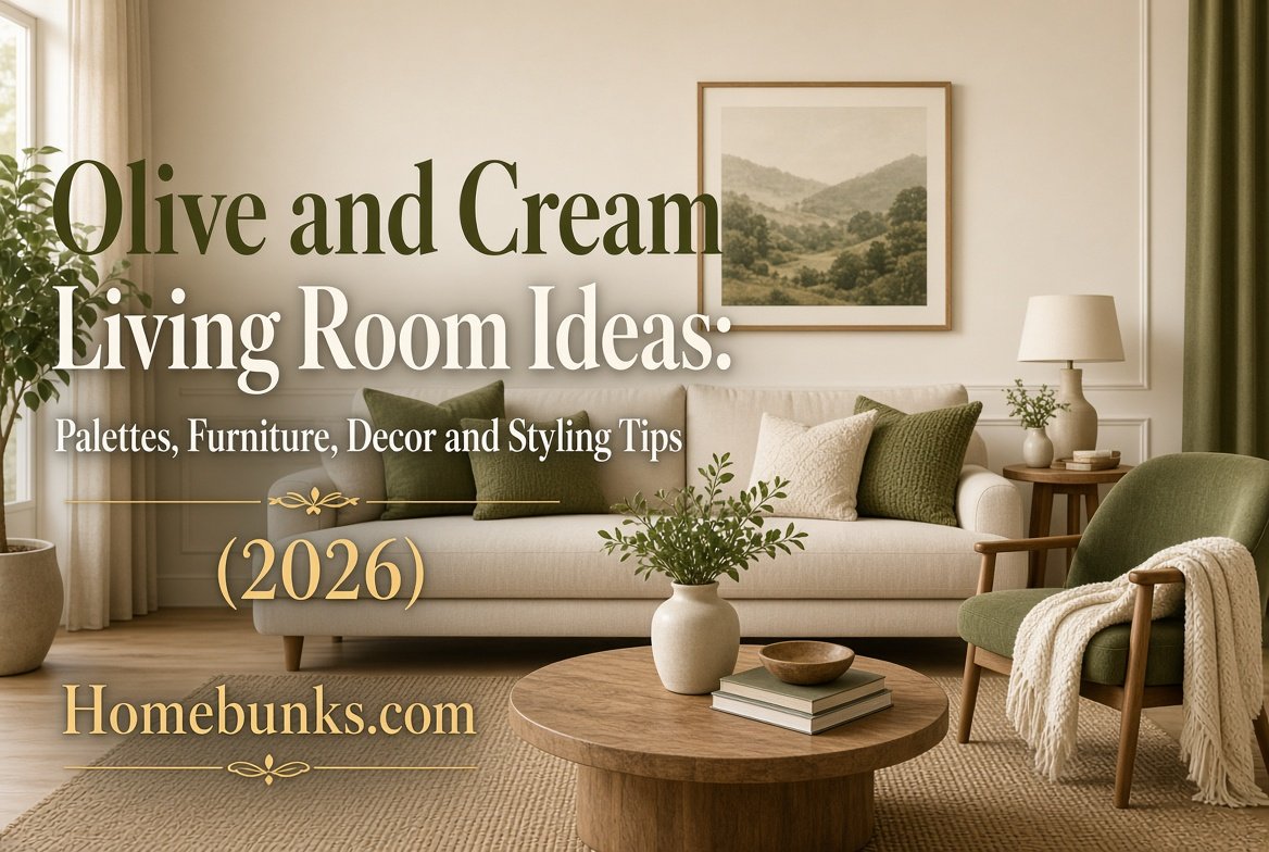 Olive and Cream Living Room Ideas: Palettes, Furniture, Decor and Styling Tips (2026)