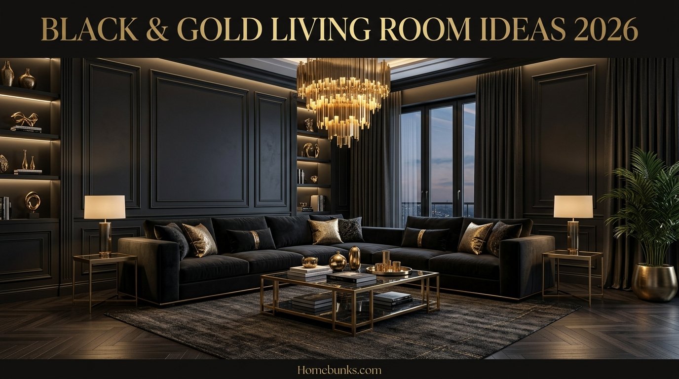 Black and Gold Living Room Ideas: Palettes, Furniture, Decor and Styling Tips (2026)