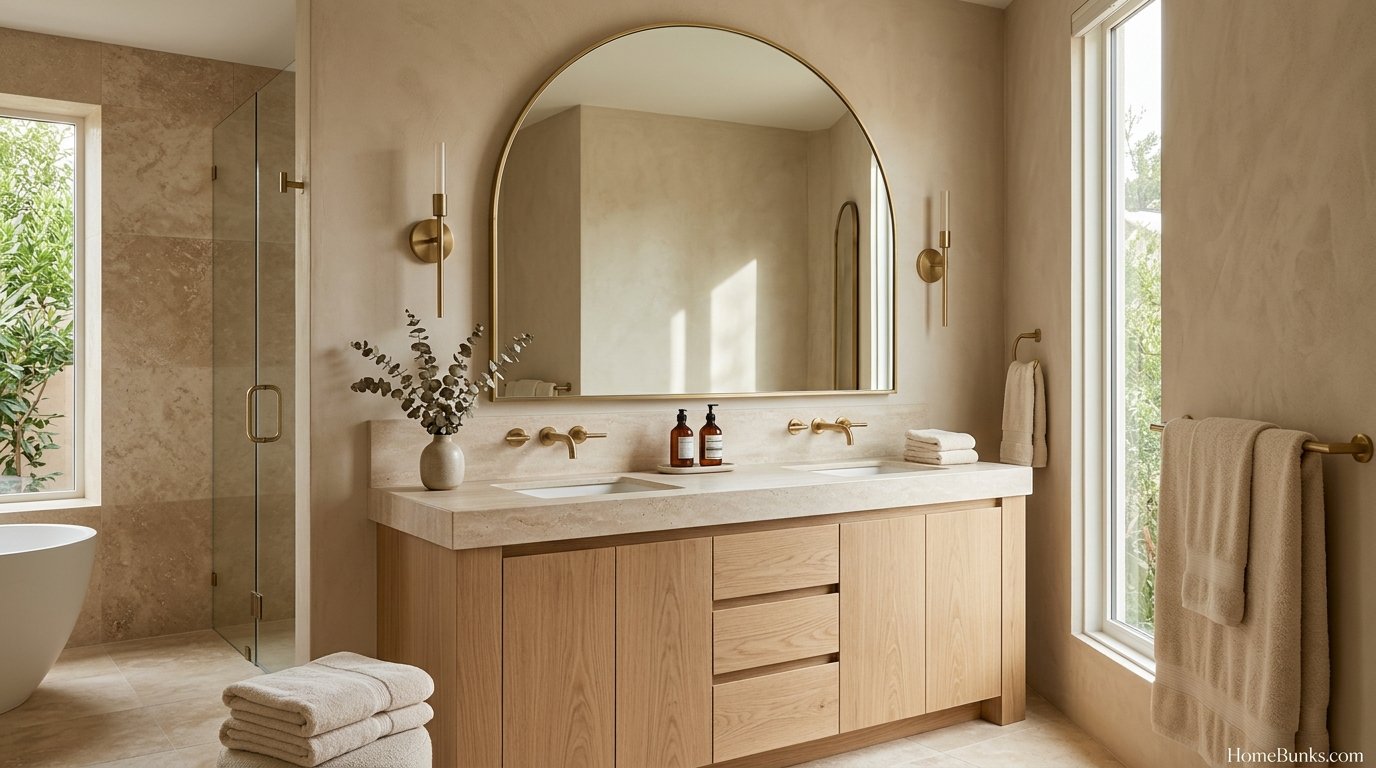 Warm Beige Bathroom Ideas: Paint, Stone and Texture That Agree